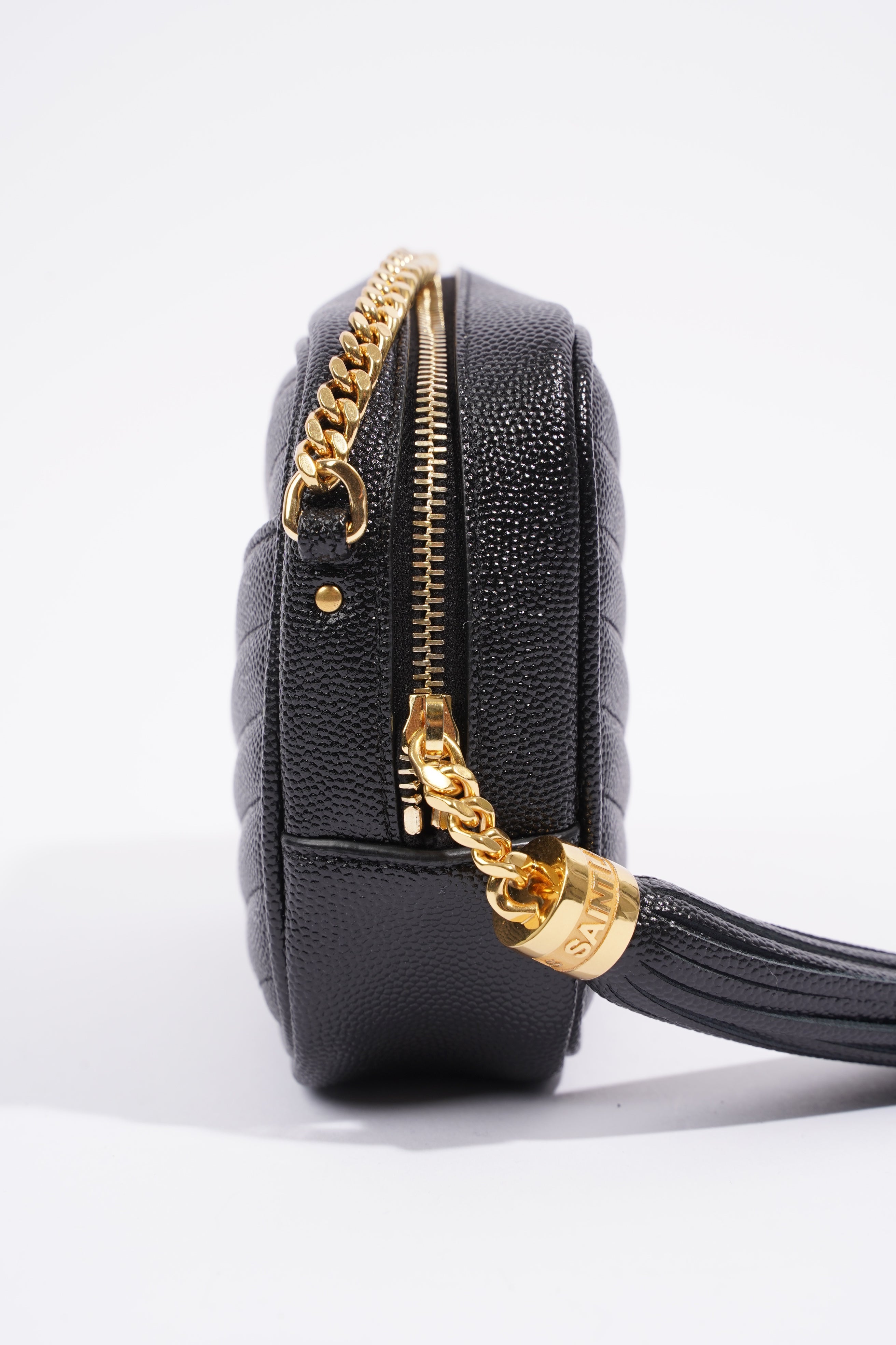 Saint Laurent Lou Mini Camera Bag Black Leather