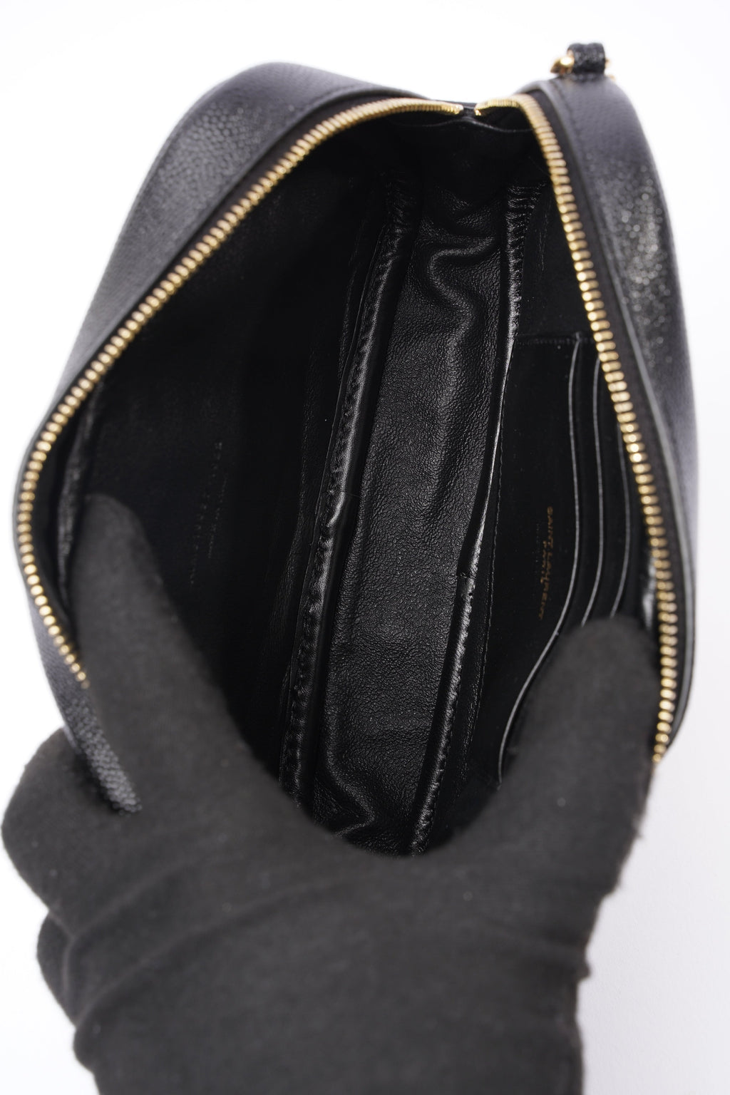 Saint Laurent Lou Mini Camera Bag Black Leather