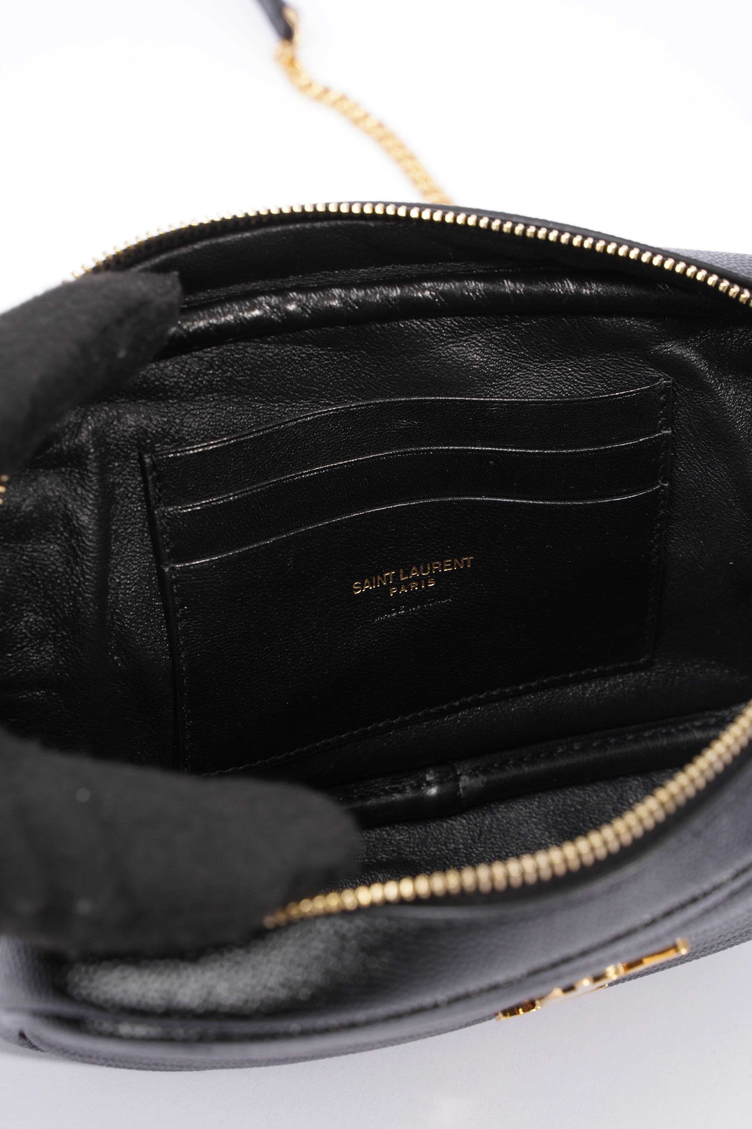 Saint Laurent Lou Mini Camera Bag Black Leather