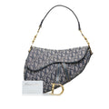Dior Saddle Bag Blue Oblique Canvas