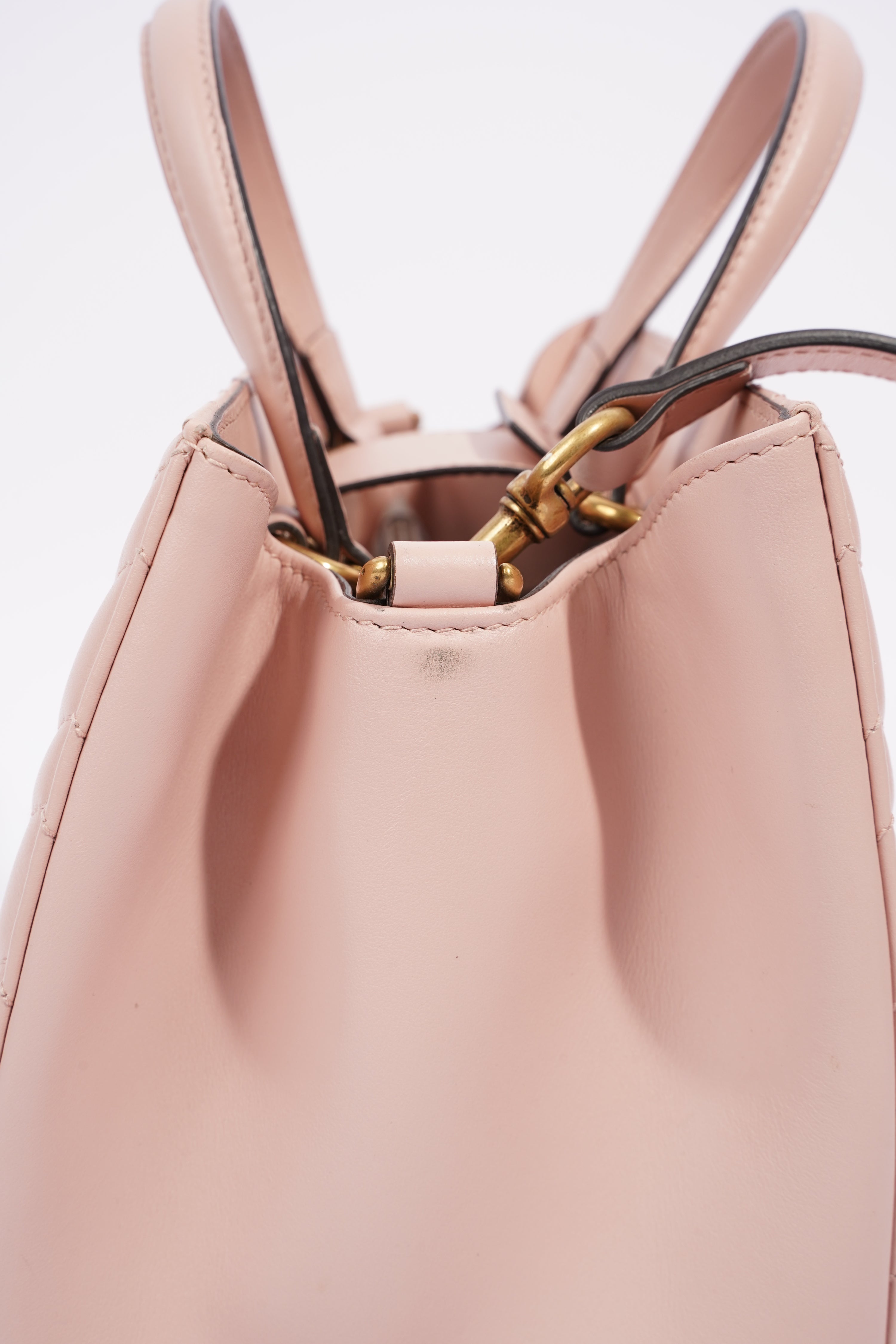 Gucci Marmont Handbag Pink Matelasse Leather