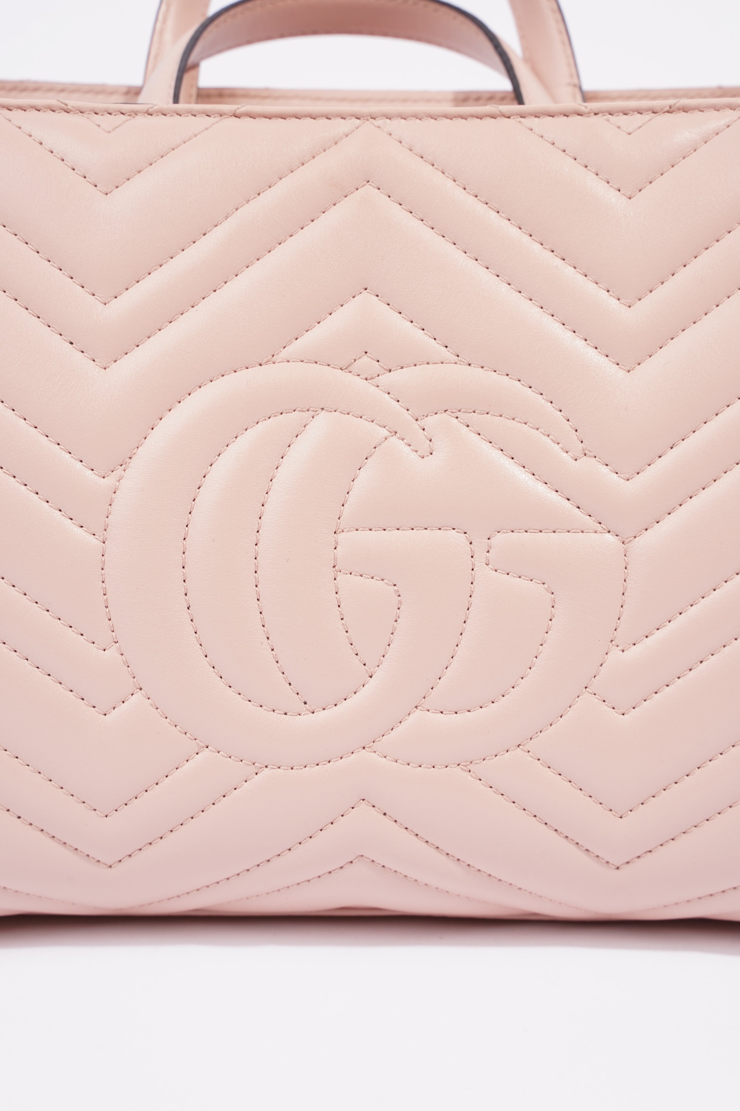 Gucci Marmont Handbag Pink Matelasse Leather