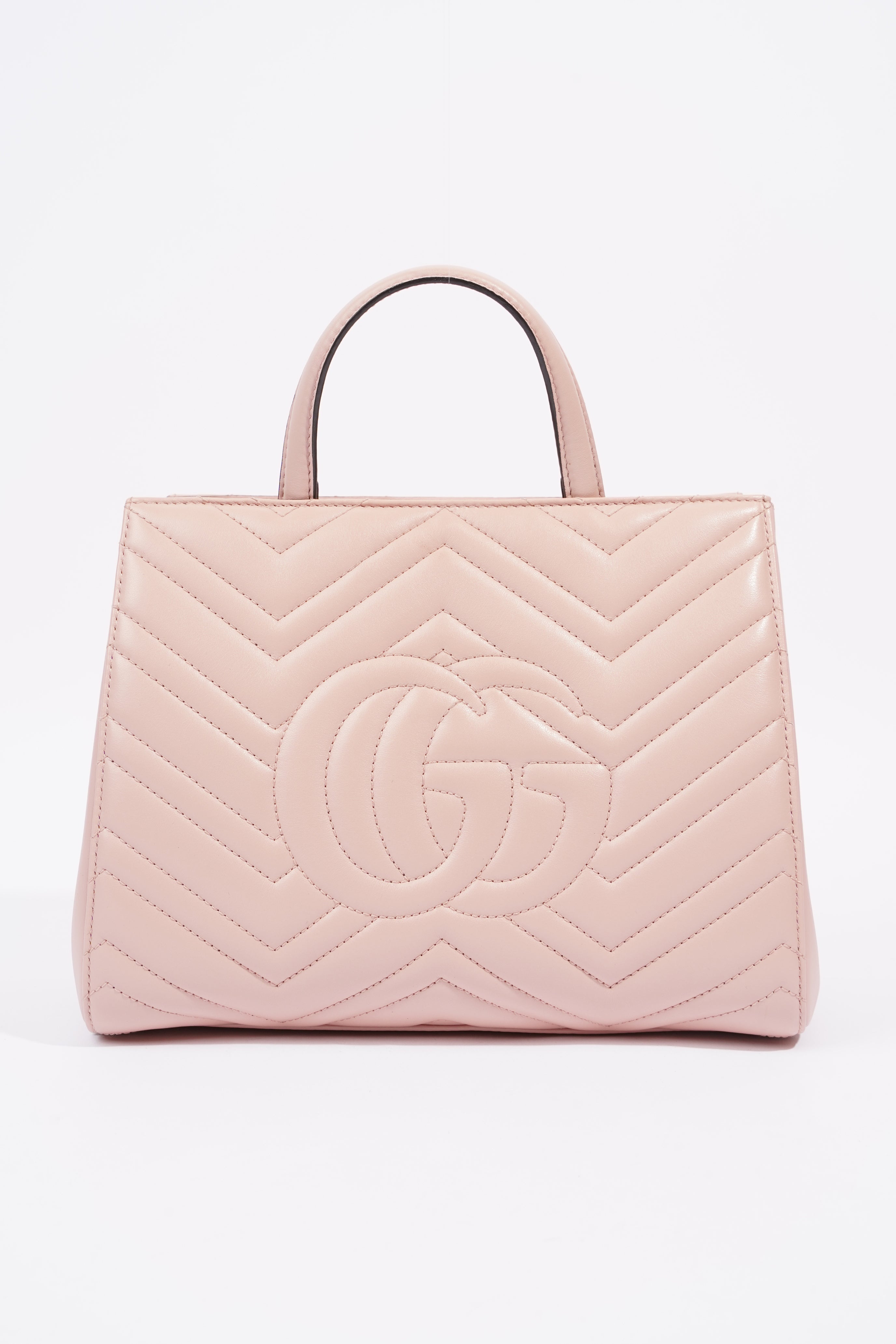 Gucci Marmont Handbag Pink Matelasse Leather