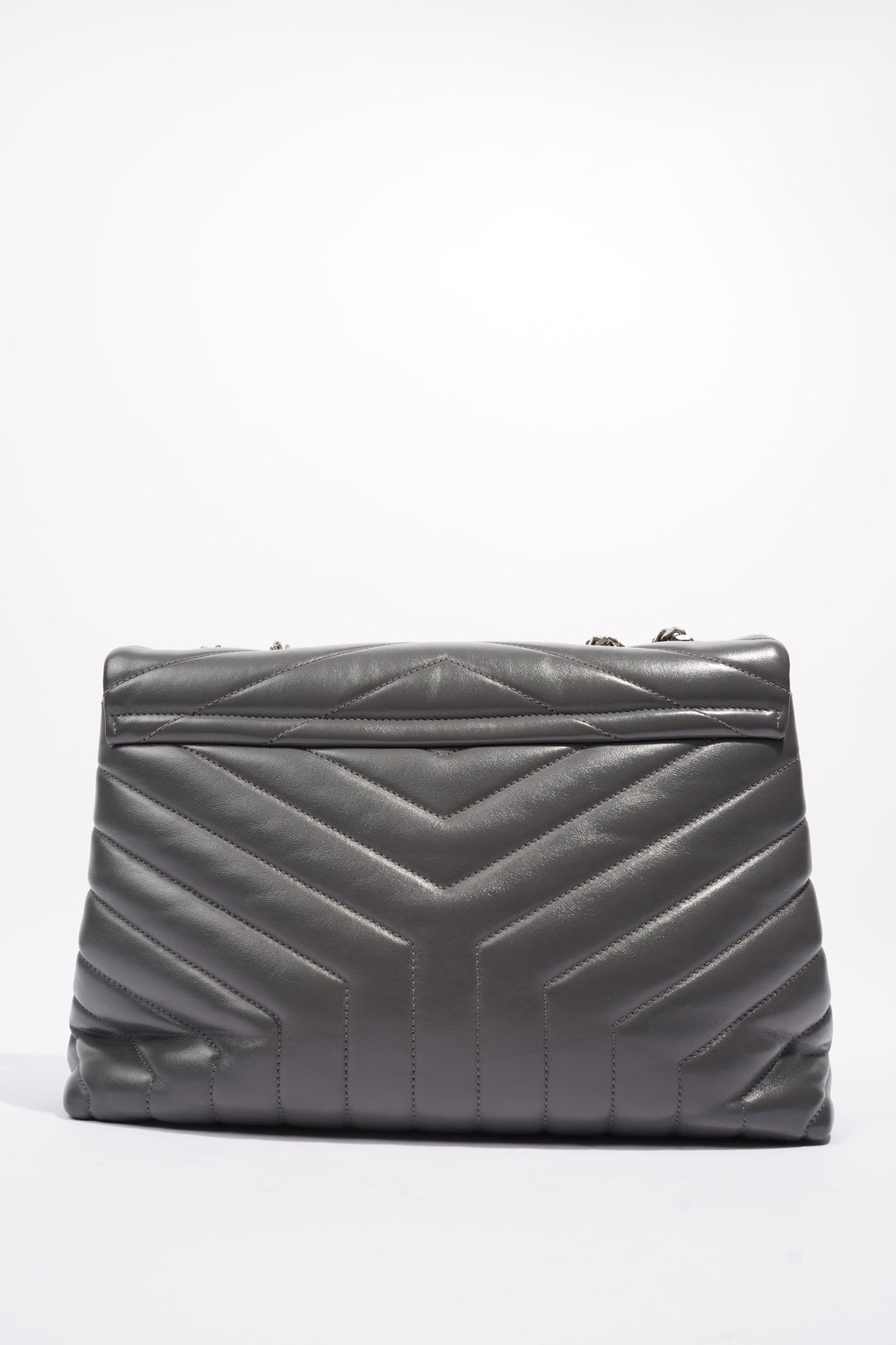 Saint Laurent Lou Lou Grey Leather Medium