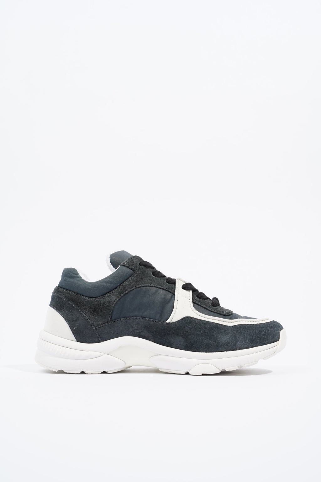 Chanel CC Logo Sneaker Navy / White Suede EU 36 UK 3