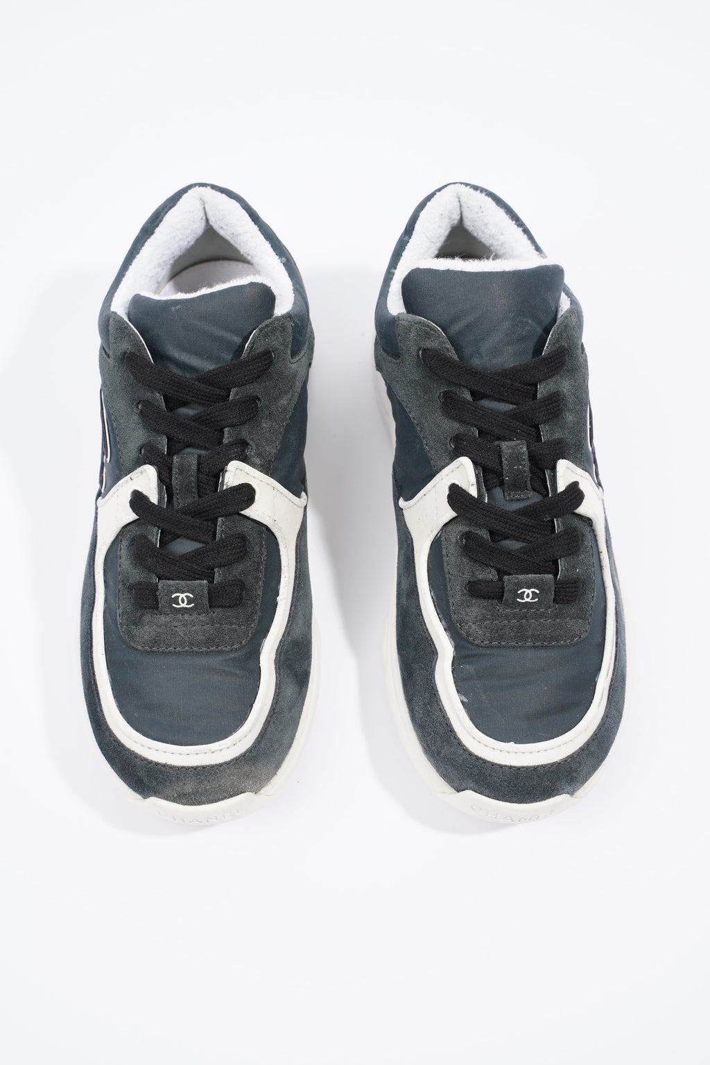 Chanel CC Logo Sneaker Navy / White Suede EU 36 UK 3