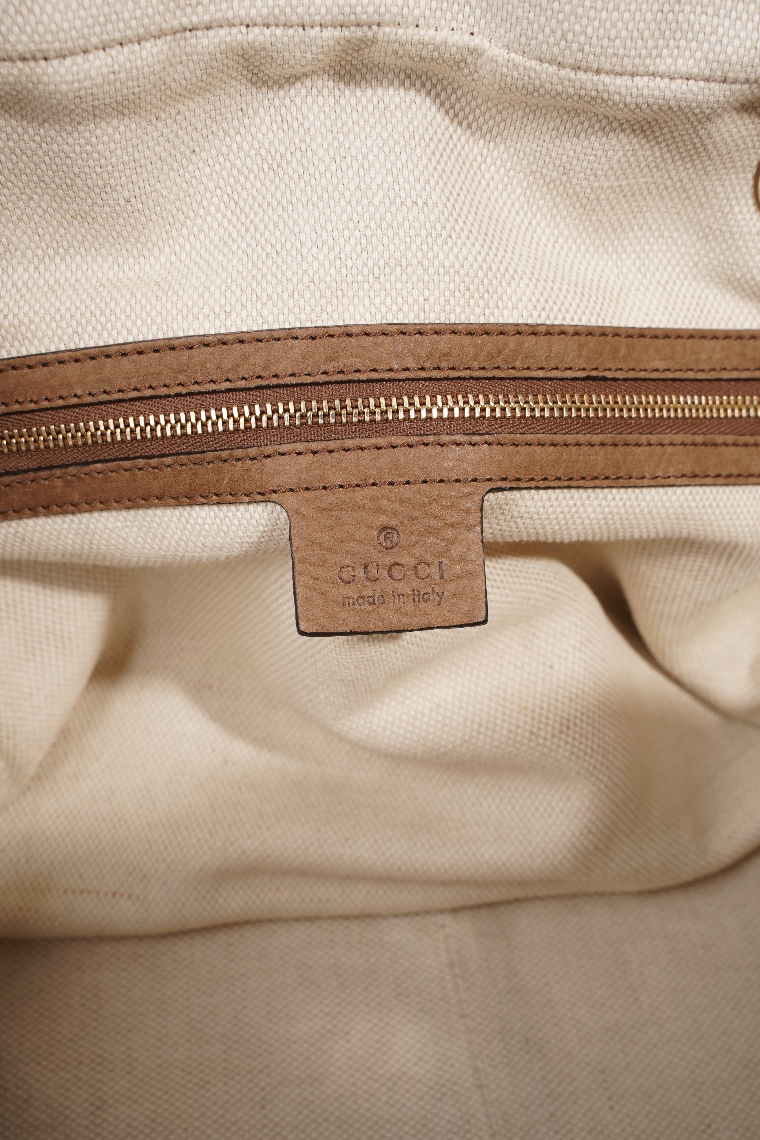 Gucci Soho Nubuck Chain Shoulder Bag Brown Suede