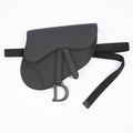 Christian Dior Ultra Matte Saddle Belt Bag Black Calfskin Leather