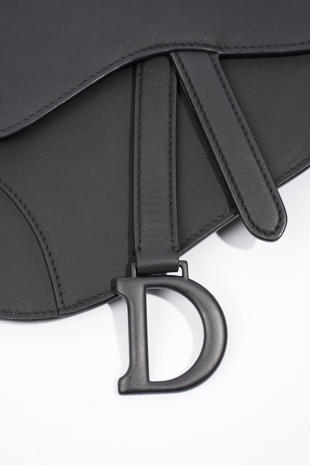 Christian Dior Ultra Matte Saddle Belt Bag Black Calfskin Leather