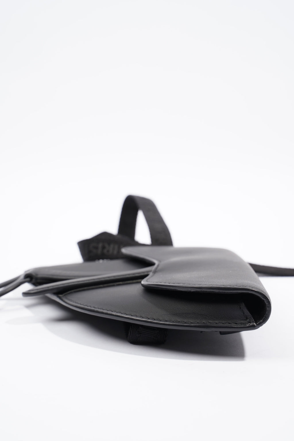 Christian Dior Ultra Matte Saddle Belt Bag Black Calfskin Leather