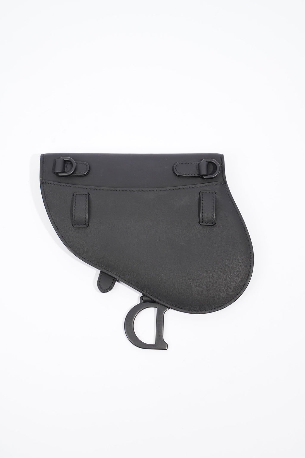 Christian Dior Ultra Matte Saddle Belt Bag Black Calfskin Leather