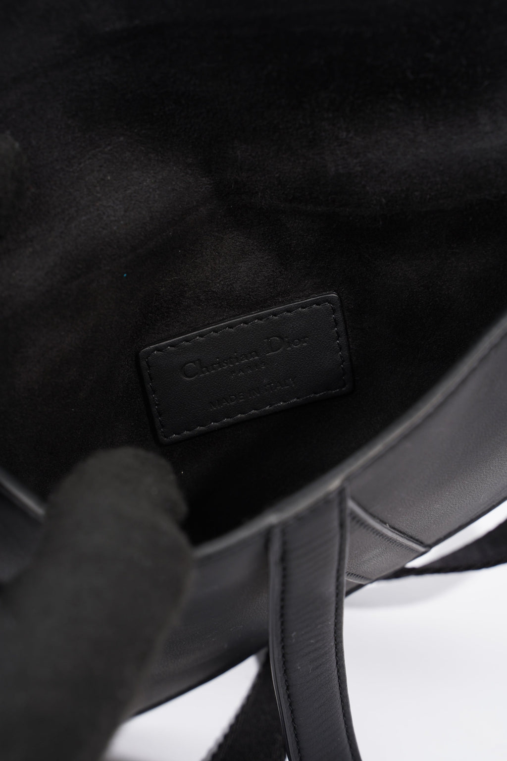 Christian Dior Ultra Matte Saddle Belt Bag Black Calfskin Leather