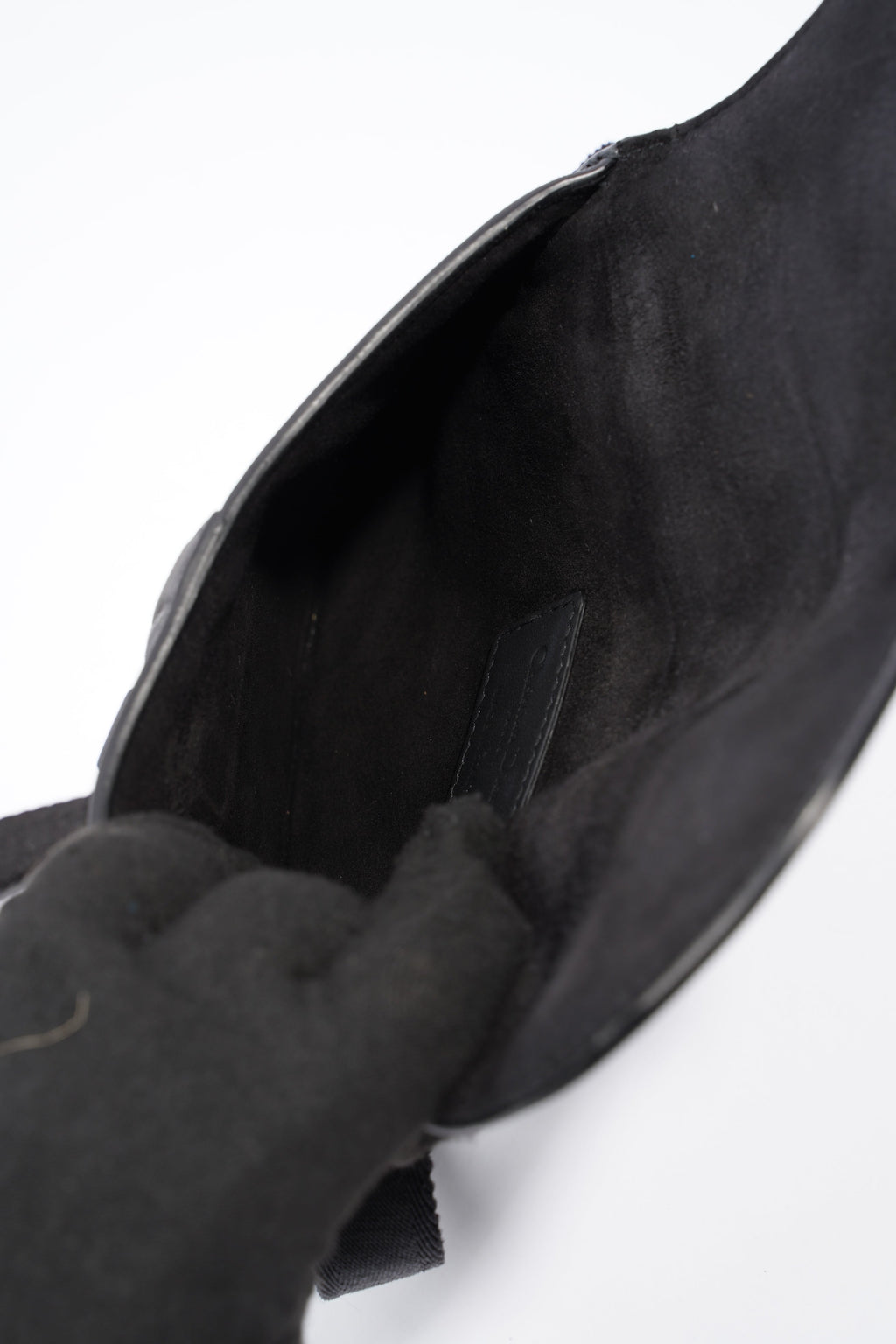 Christian Dior Ultra Matte Saddle Belt Bag Black Calfskin Leather