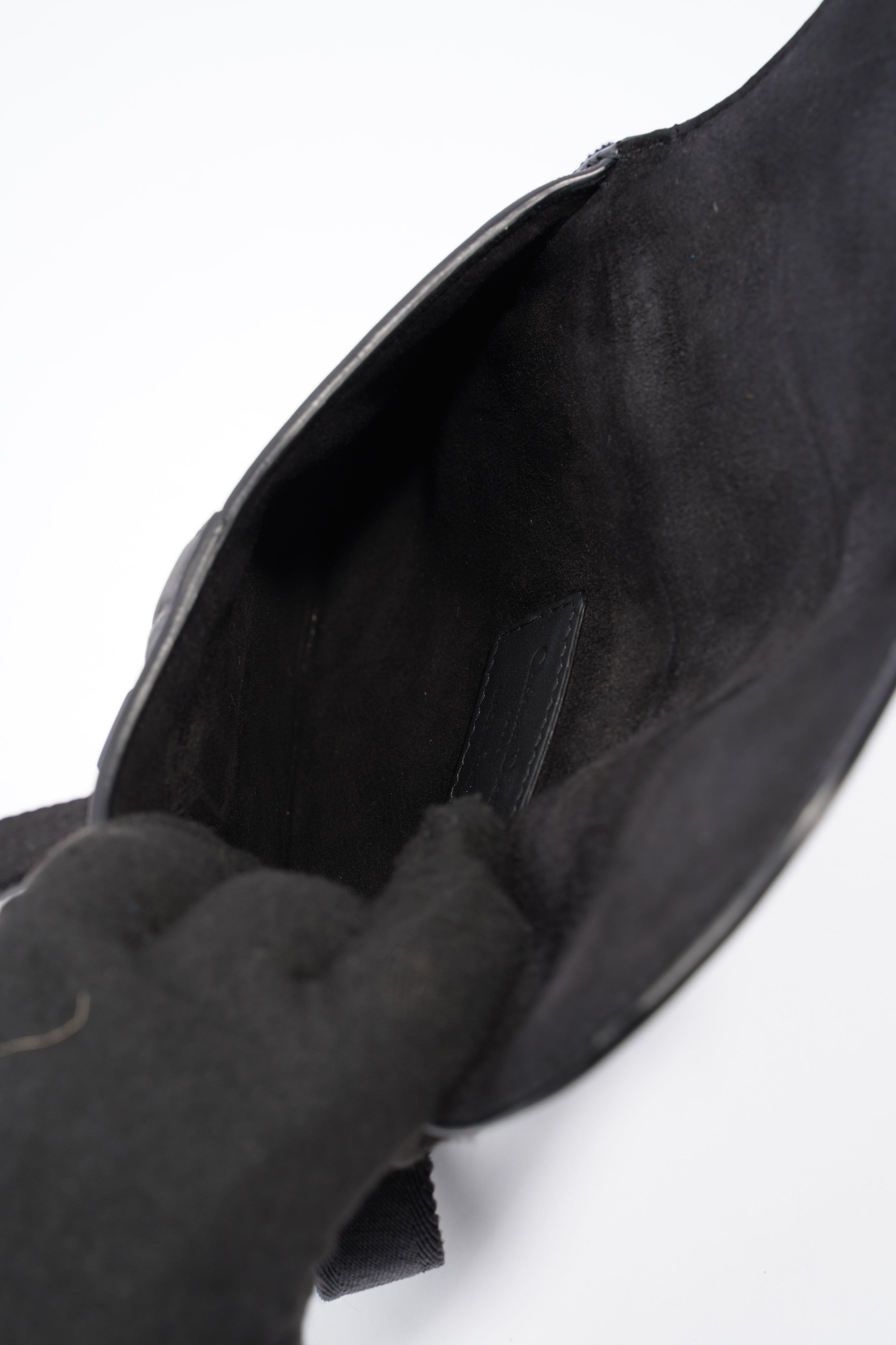 Christian Dior Ultra Matte Saddle Belt Bag Black Calfskin Leather