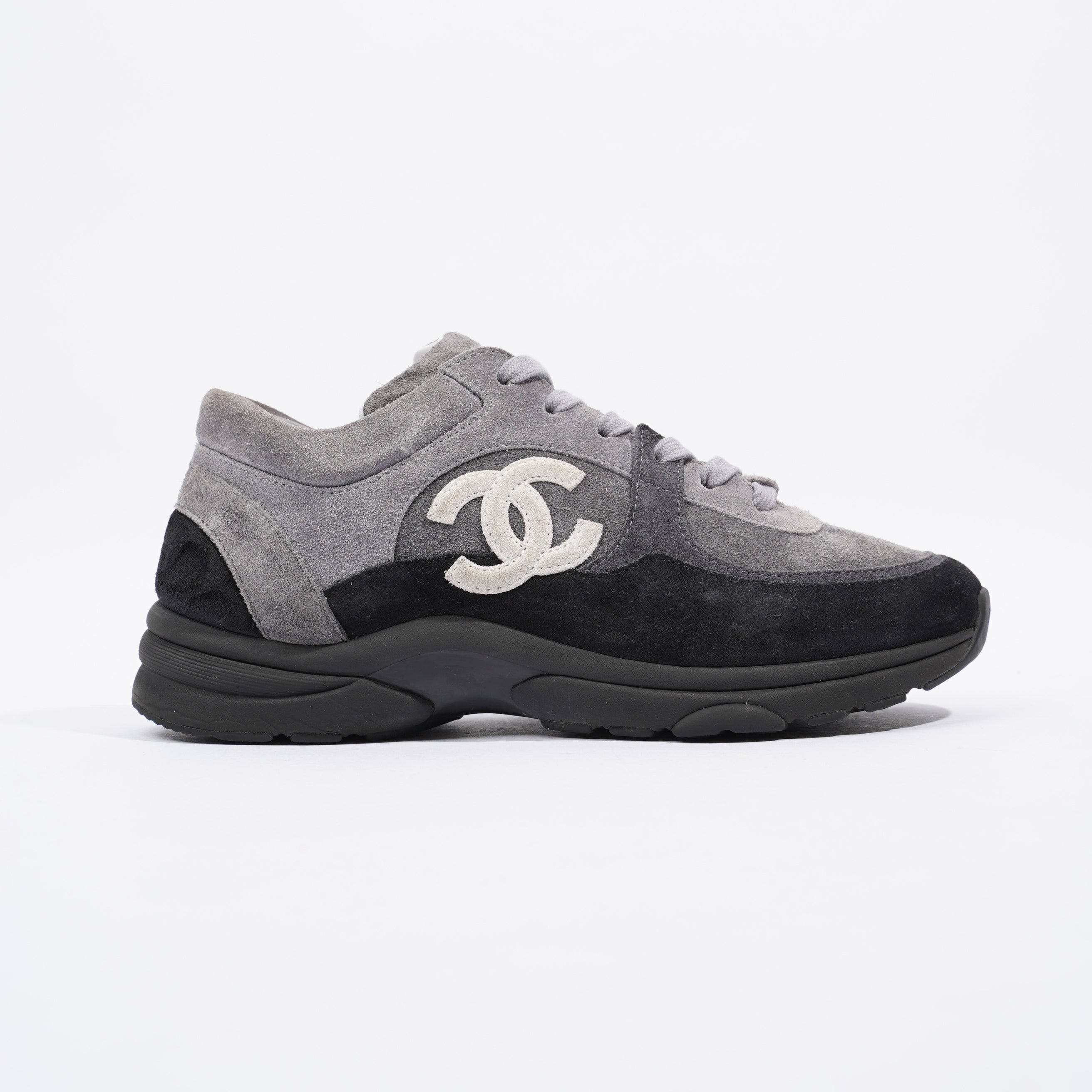 Chanel CC Runner Grey / Black Suede EU 38 UK 5