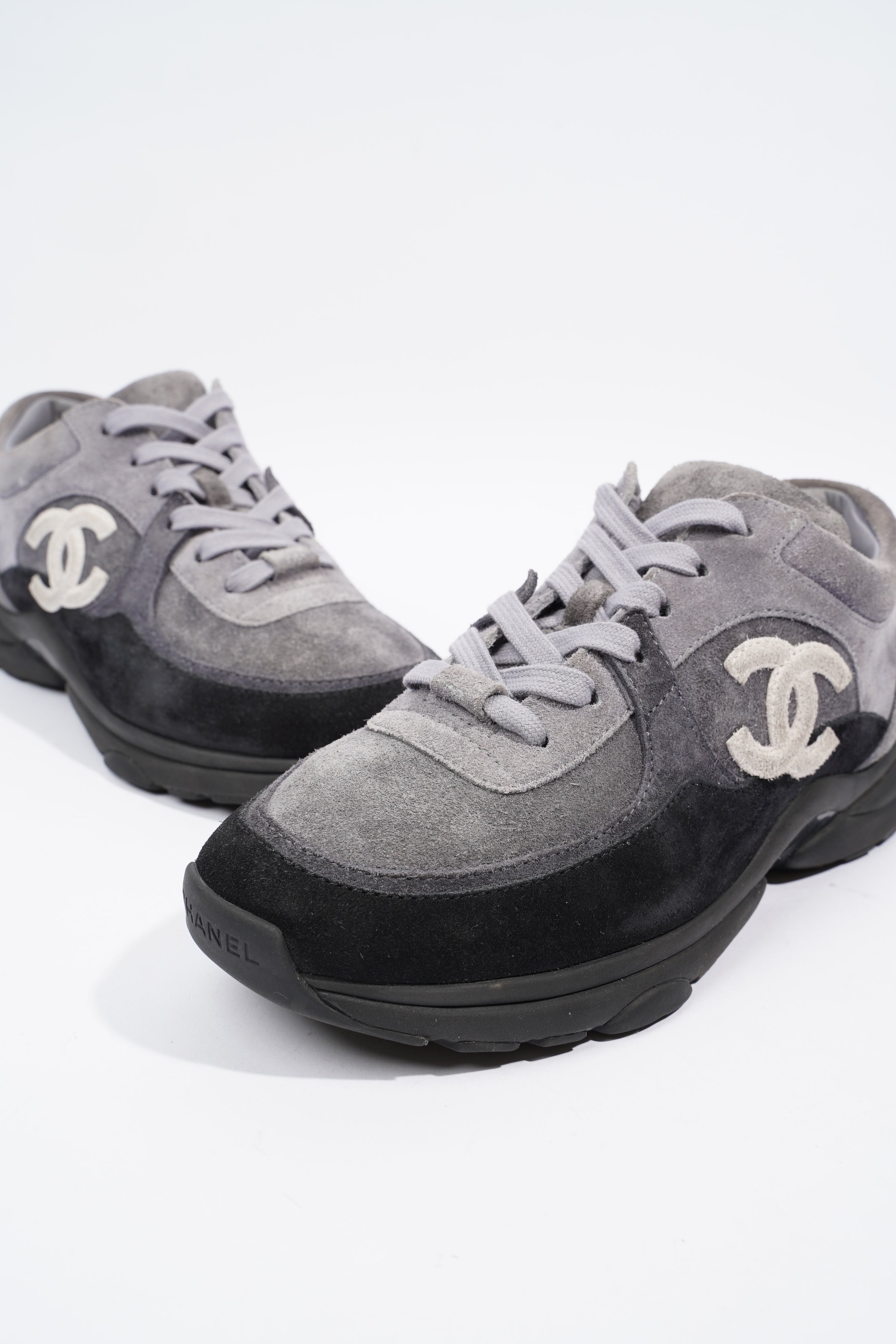 Chanel CC Runner Grey / Black Suede EU 38 UK 5