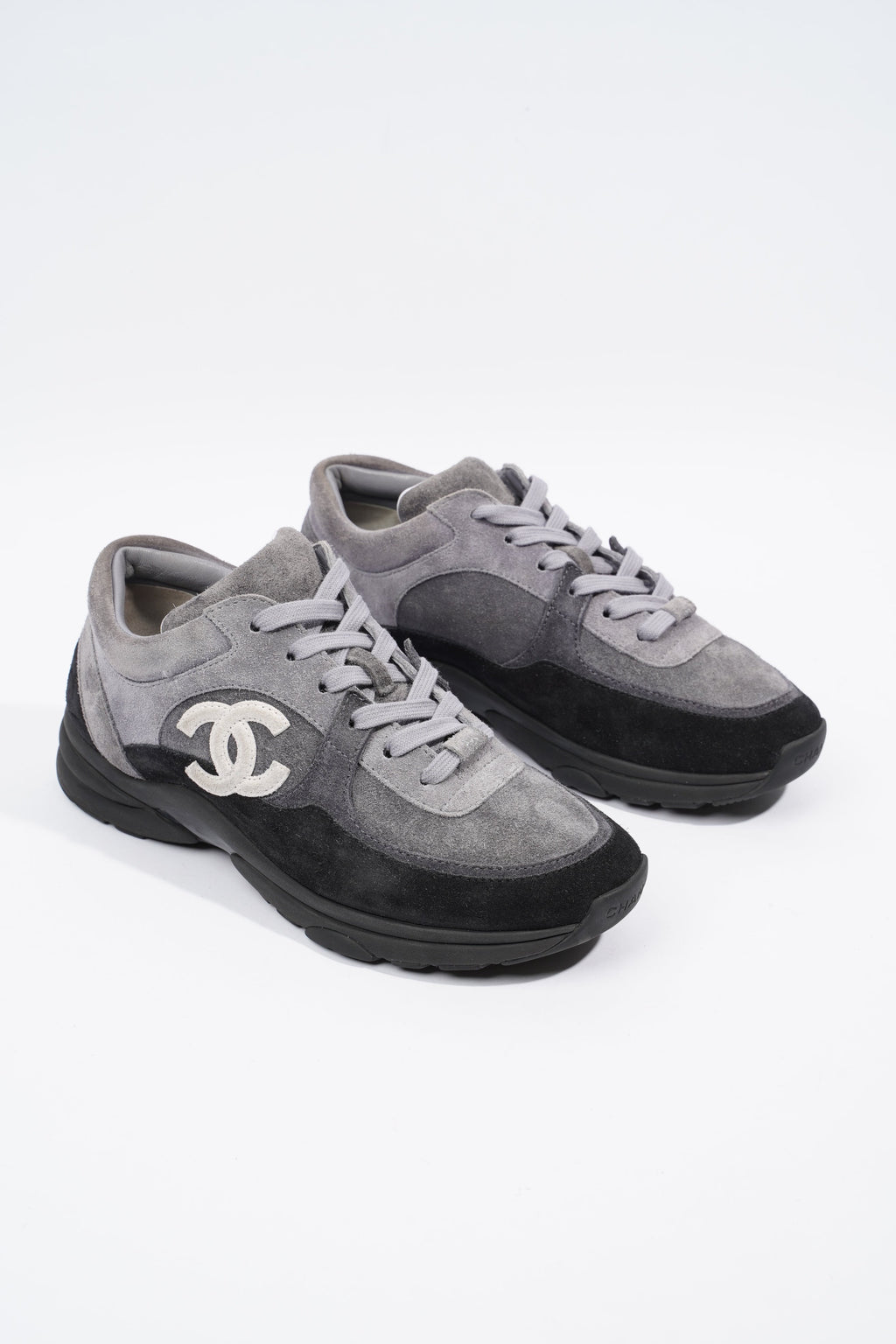 Chanel CC Runner Grey / Black Suede EU 38 UK 5