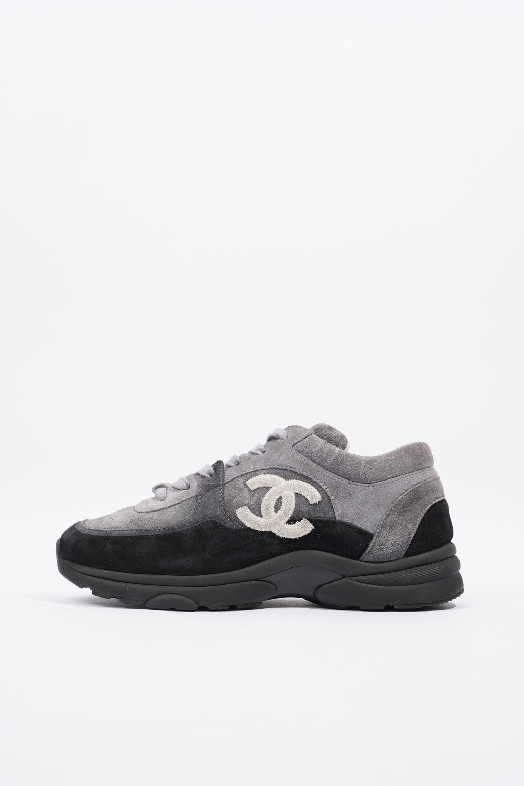Chanel CC Runner Grey / Black Suede EU 38 UK 5