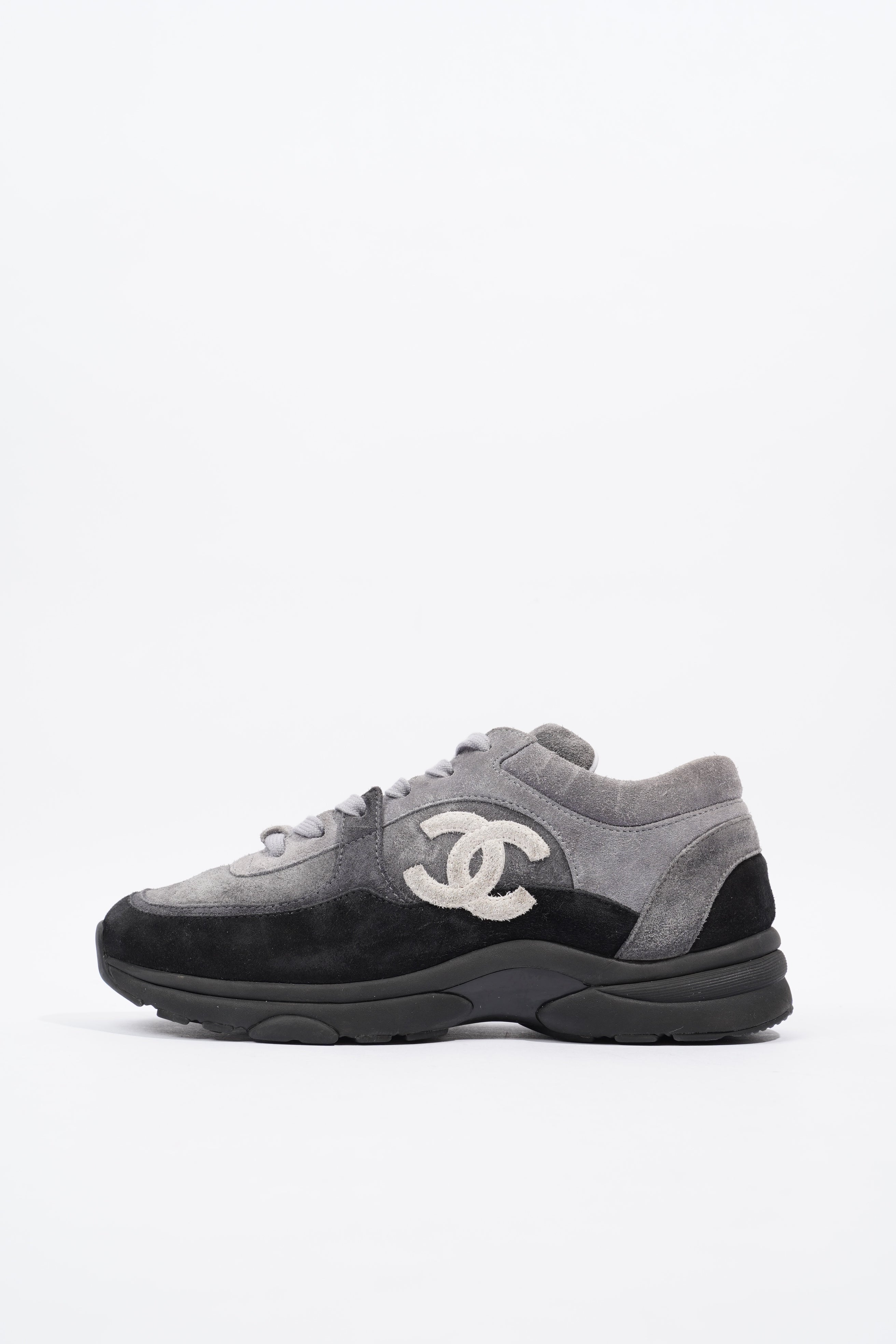 Chanel CC Runner Grey / Black Suede EU 38 UK 5