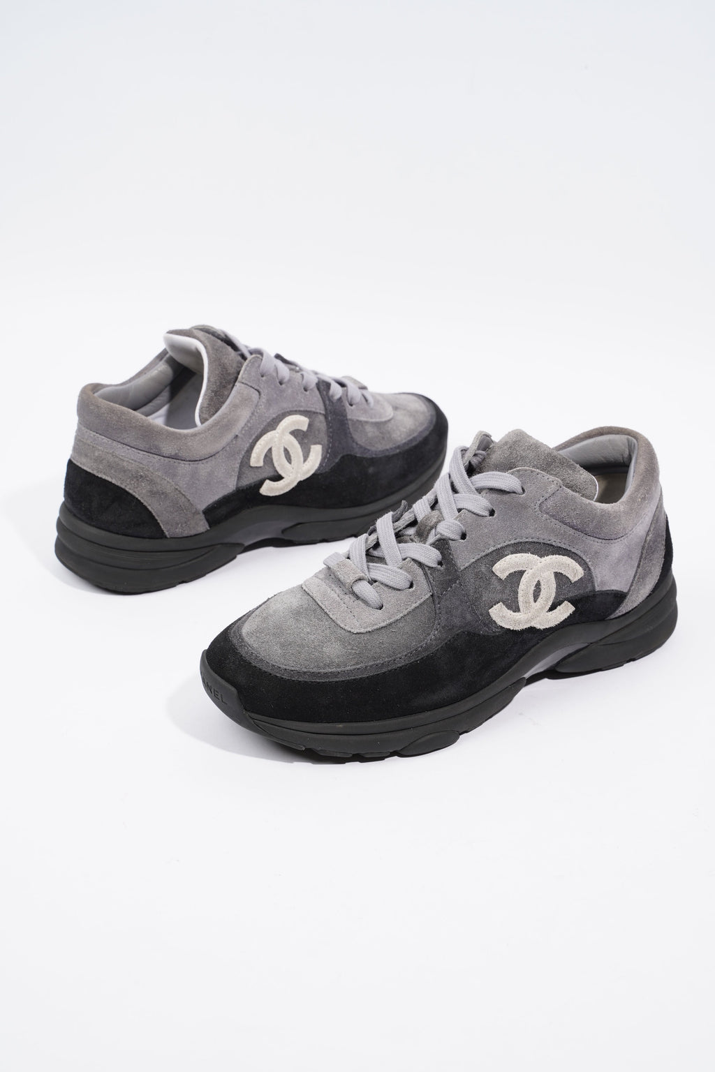 Chanel CC Runner Grey / Black Suede EU 38 UK 5
