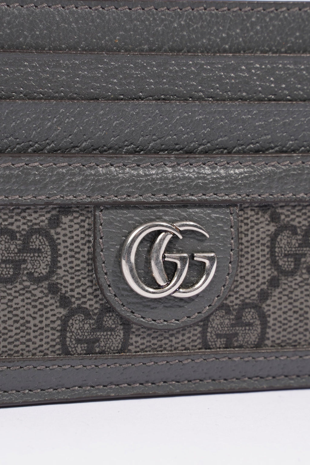 Gucci Ophidia GG Card Holder Grey / GG Supreme Coated Canvas
