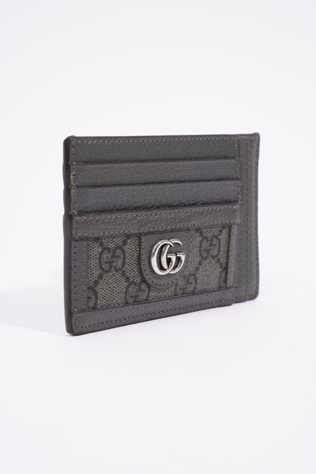 Gucci Ophidia GG Card Holder Grey / GG Supreme Coated Canvas