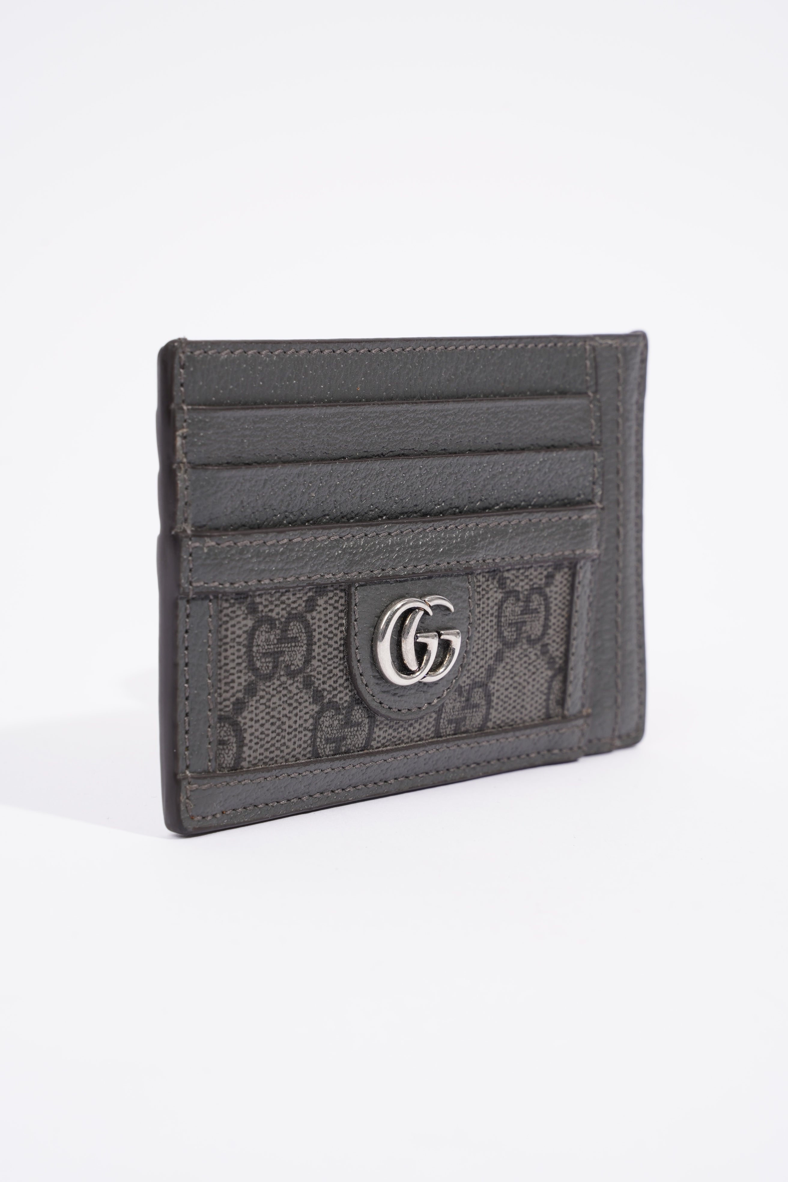 Gucci Ophidia GG Card Holder Grey / GG Supreme Coated Canvas