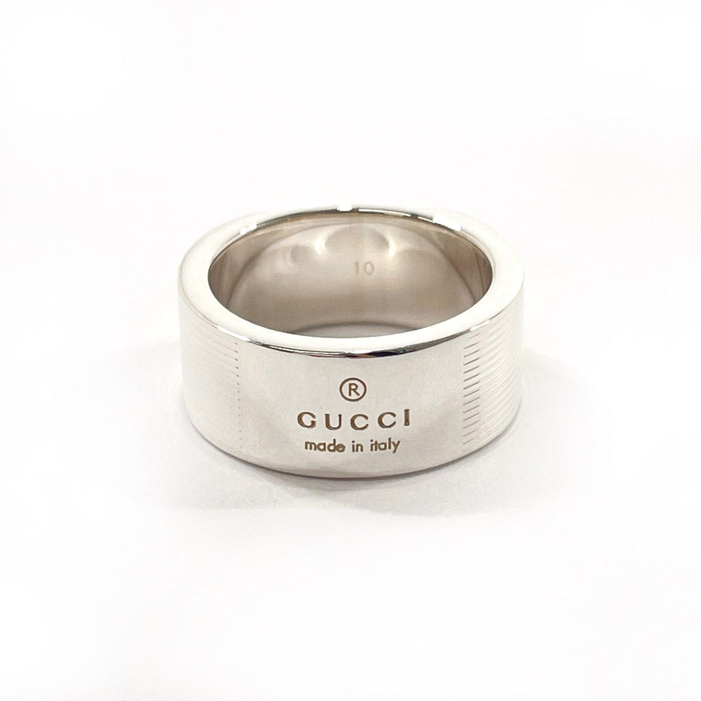 GUCCI Ring logo Silver925 #9(JP Size) Silver Women Used
