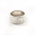 GUCCI Ring logo Silver925 #9(JP Size) Silver Women Used