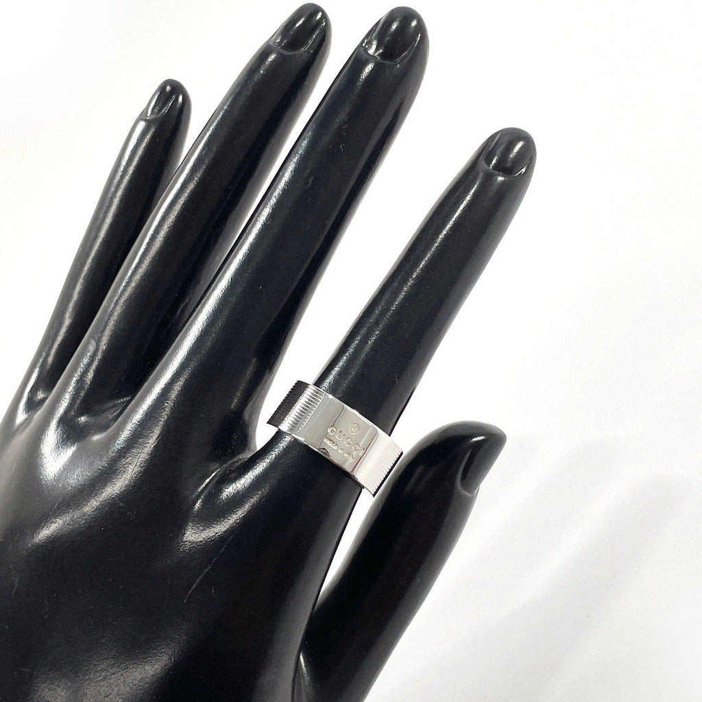 GUCCI Ring logo Silver925 #9(JP Size) Silver Women Used