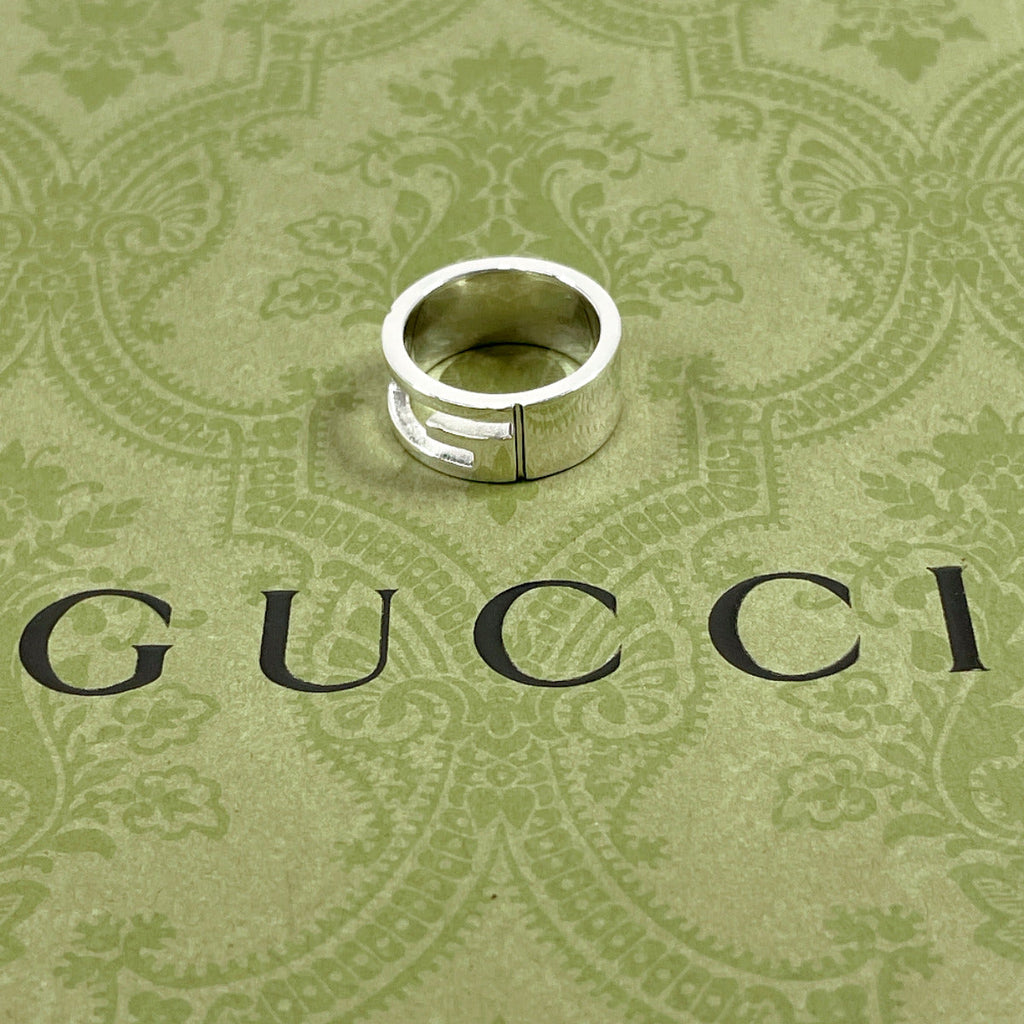 GUCCI Ring Branded Cutout G Silver925 #8.5(JP Size) Silver Women Used