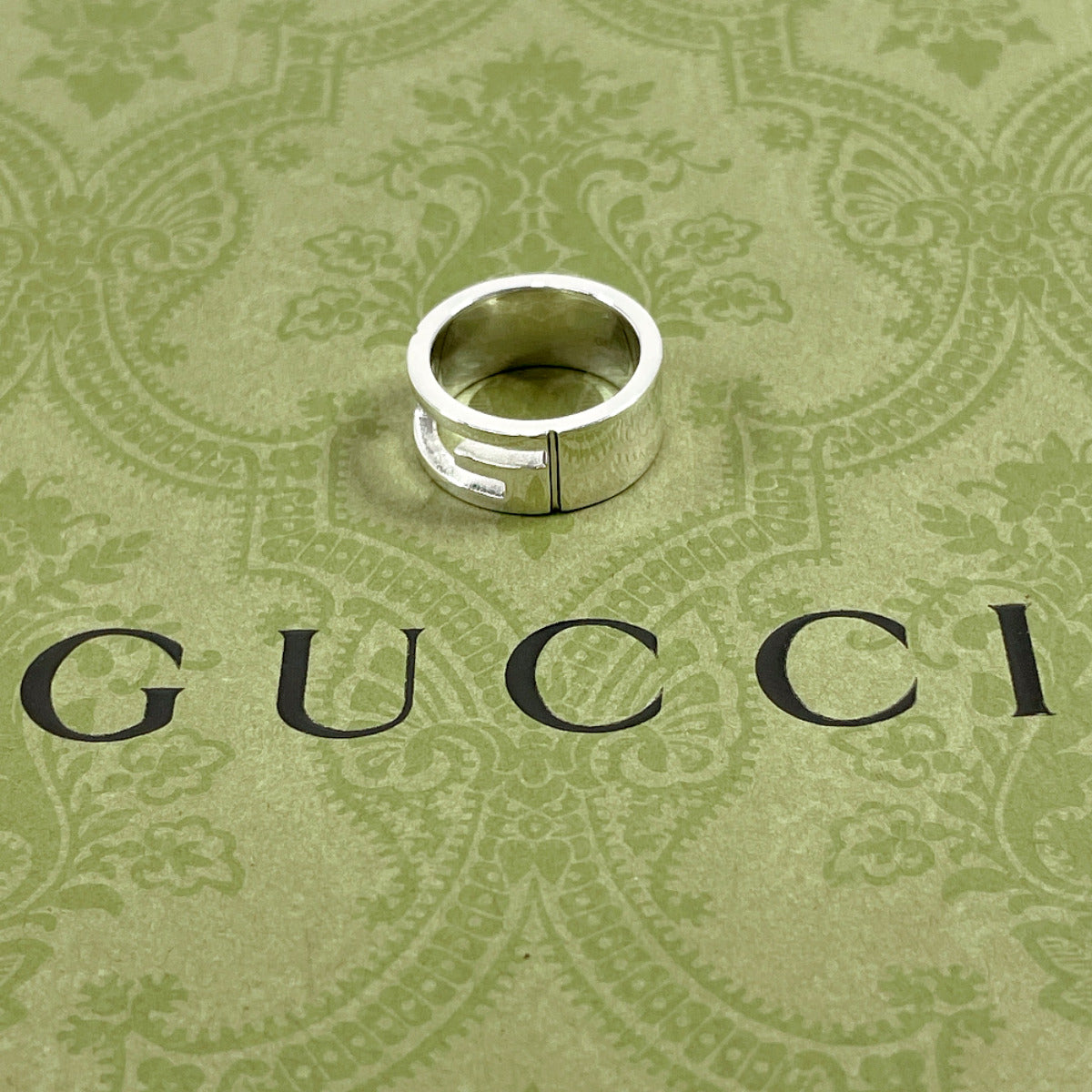 GUCCI Ring Branded Cutout G Silver925 #8.5(JP Size) Silver Women Used