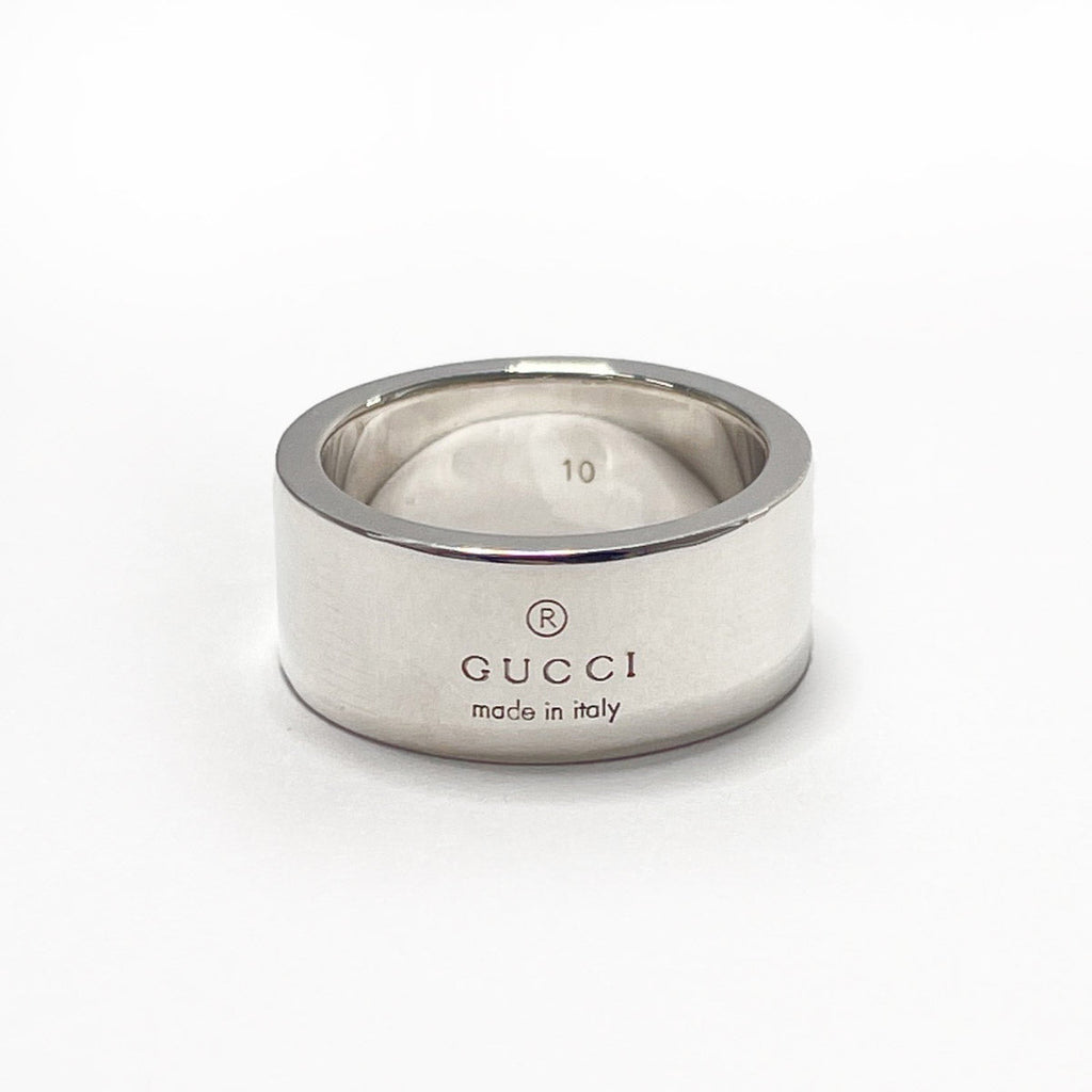 GUCCI Ring logo Silver925 #9(JP Size) Silver Women Used