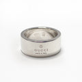 GUCCI Ring logo Silver925 #9(JP Size) Silver Women Used