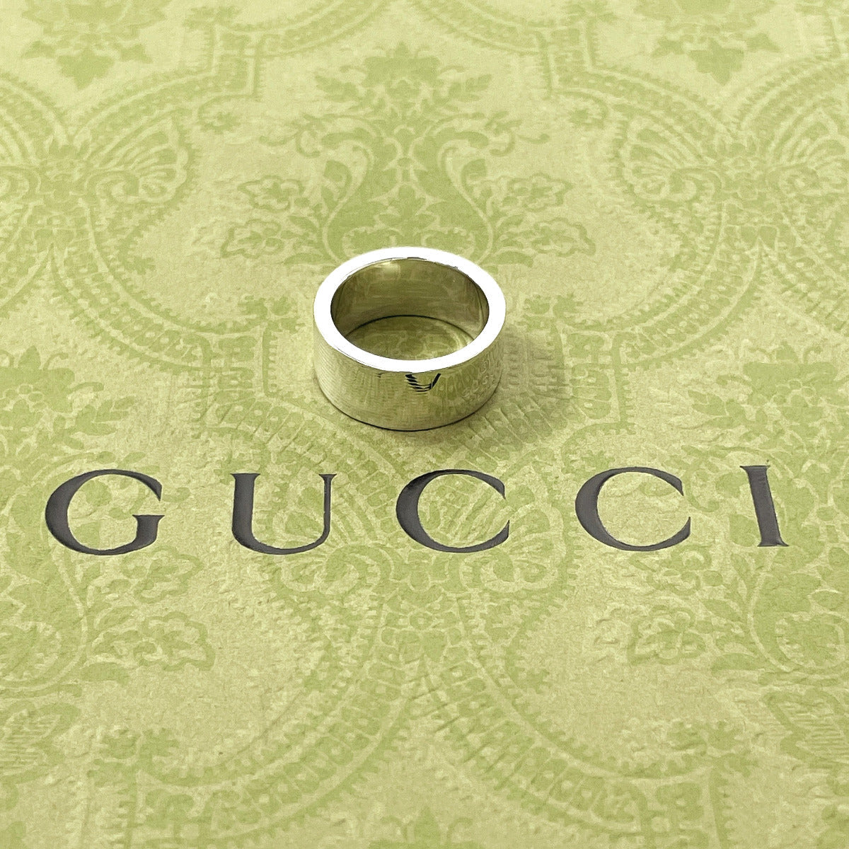 GUCCI Ring logo Silver925 #9(JP Size) Silver Women Used
