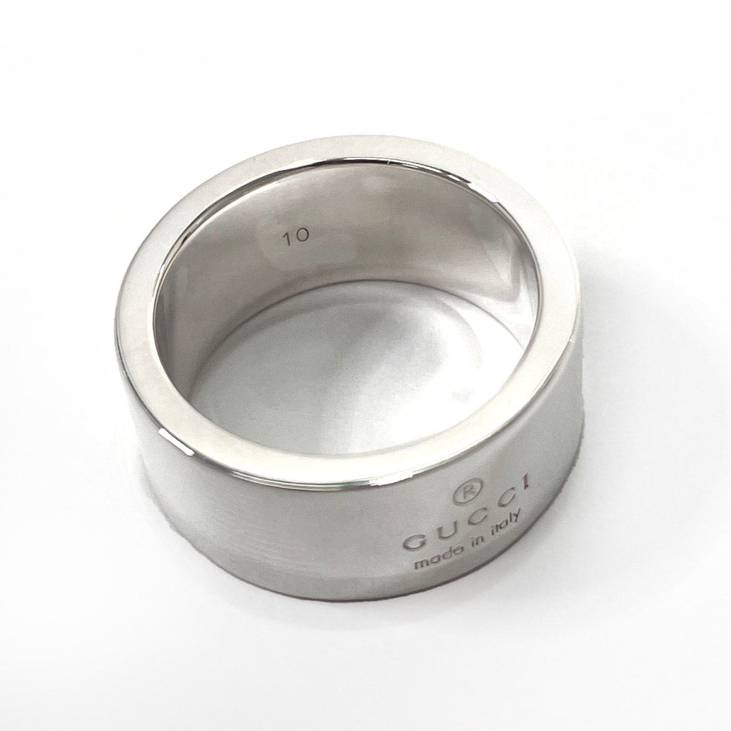 GUCCI Ring logo Silver925 #9(JP Size) Silver Women Used