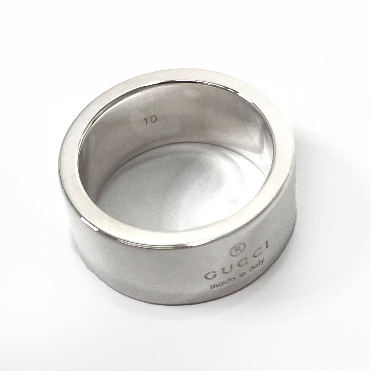 GUCCI Ring logo Silver925 #9(JP Size) Silver Women Used