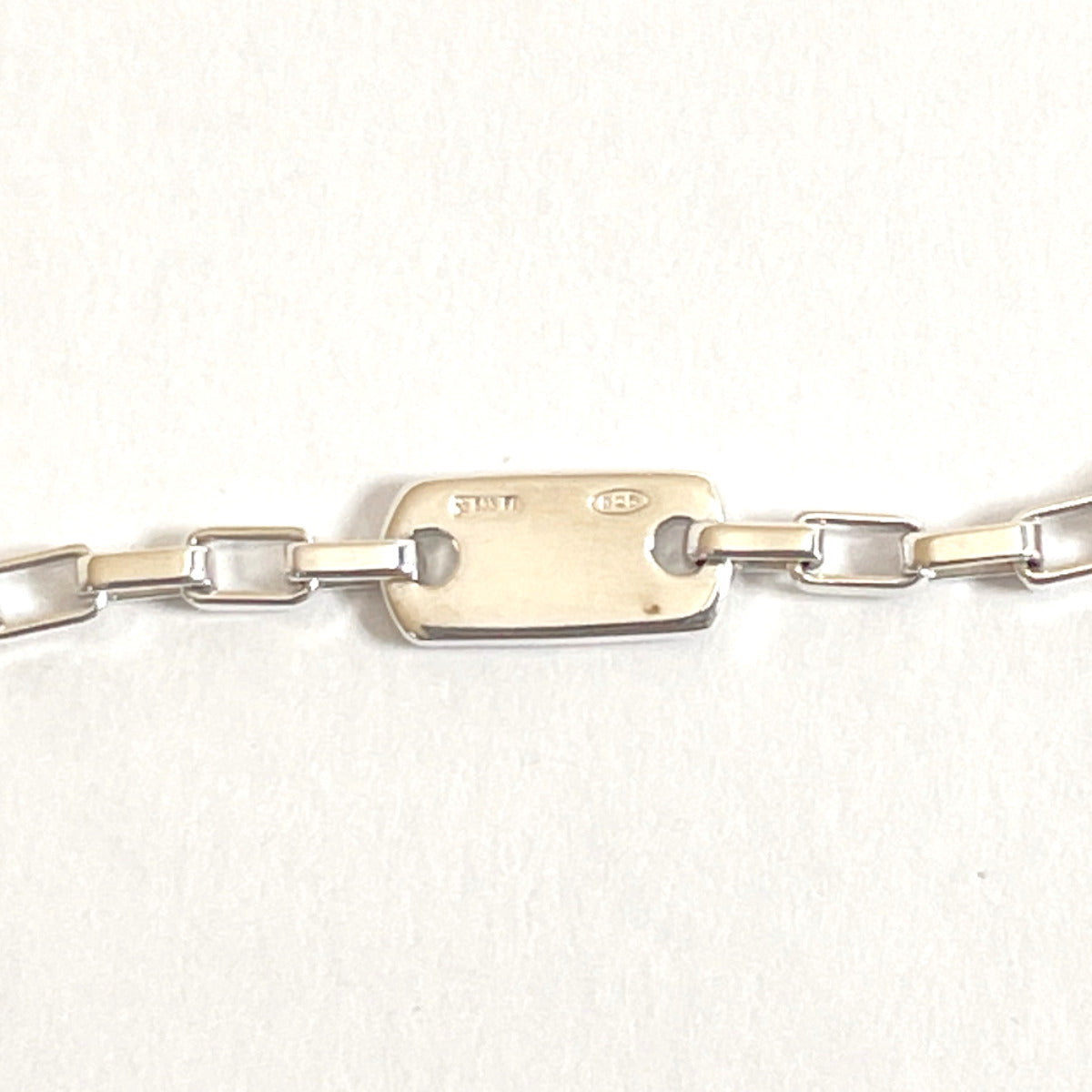 GUCCI Necklace Gwith logo Silver925 Silver unisex Used