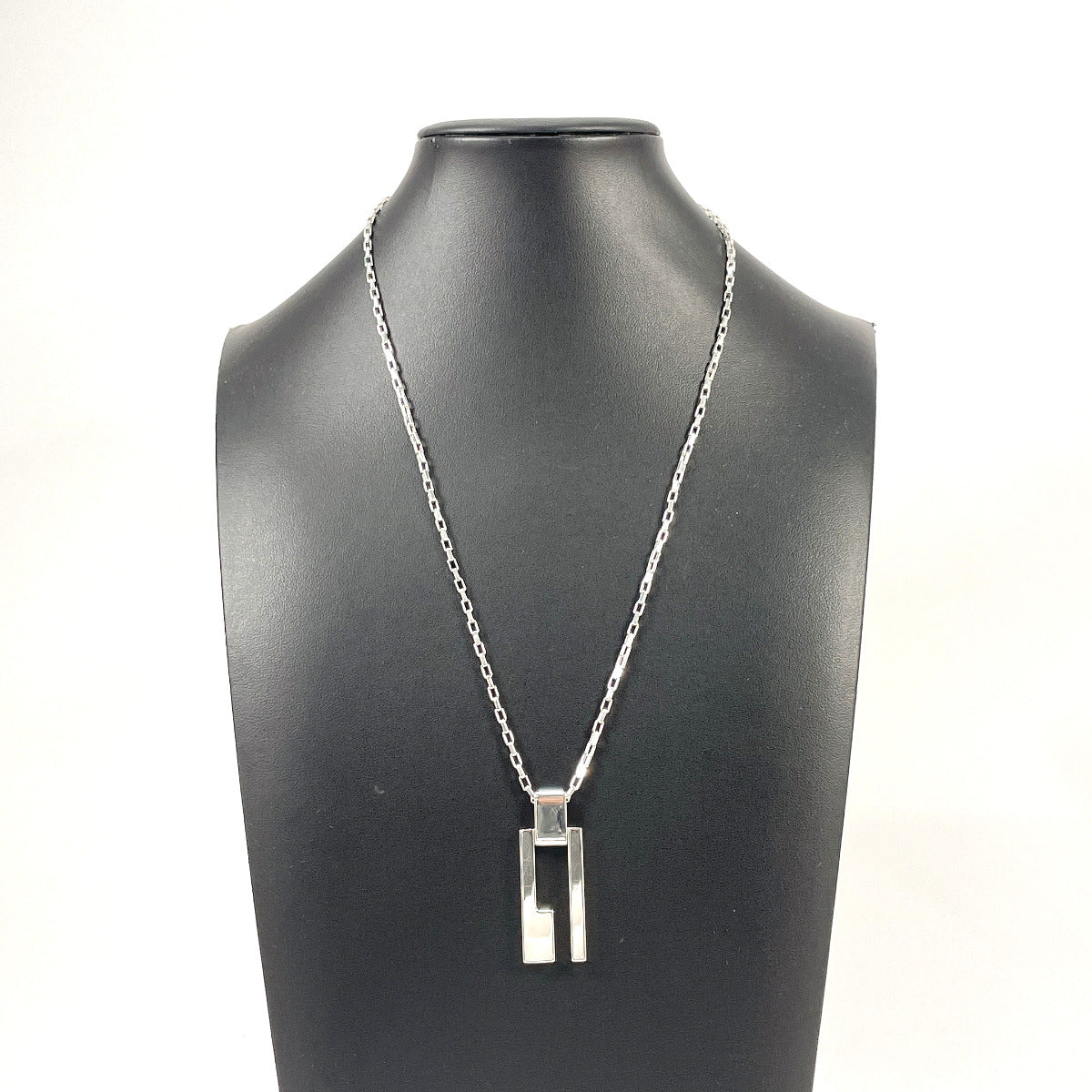 GUCCI Necklace Gwith logo Silver925 Silver unisex Used