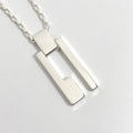 GUCCI Necklace Gwith logo Silver925 Silver unisex Used