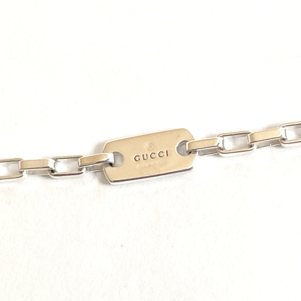 GUCCI Necklace Gwith logo Silver925 Silver unisex Used