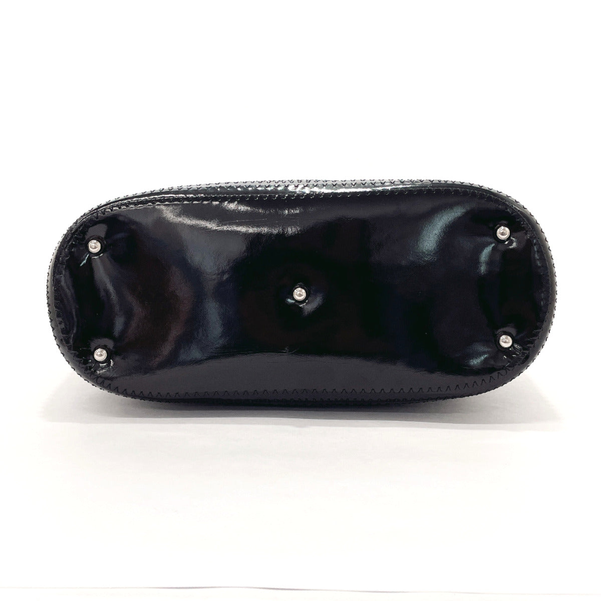 GUCCI Handbag 002 1817 Bamboo 2way Patent leather Black Women Used