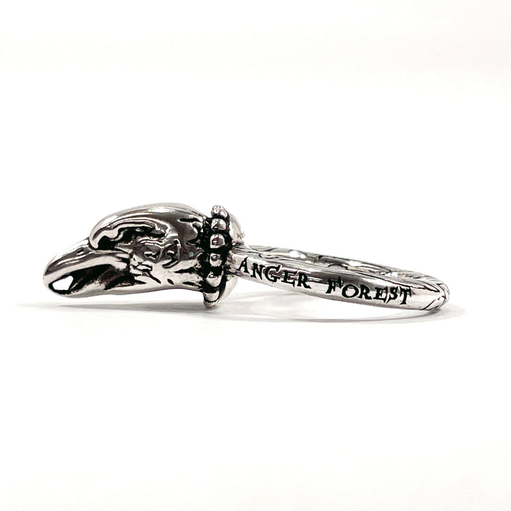 GUCCI Ring Eagle head Anger Forest Silver925 #15(JP Size) Silver mens Used