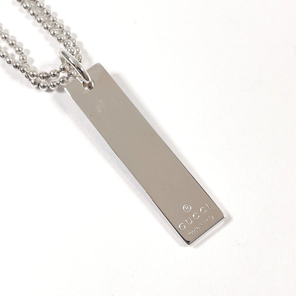 GUCCI Necklace plate Double ball Chain Silver925 Silver unisex Used