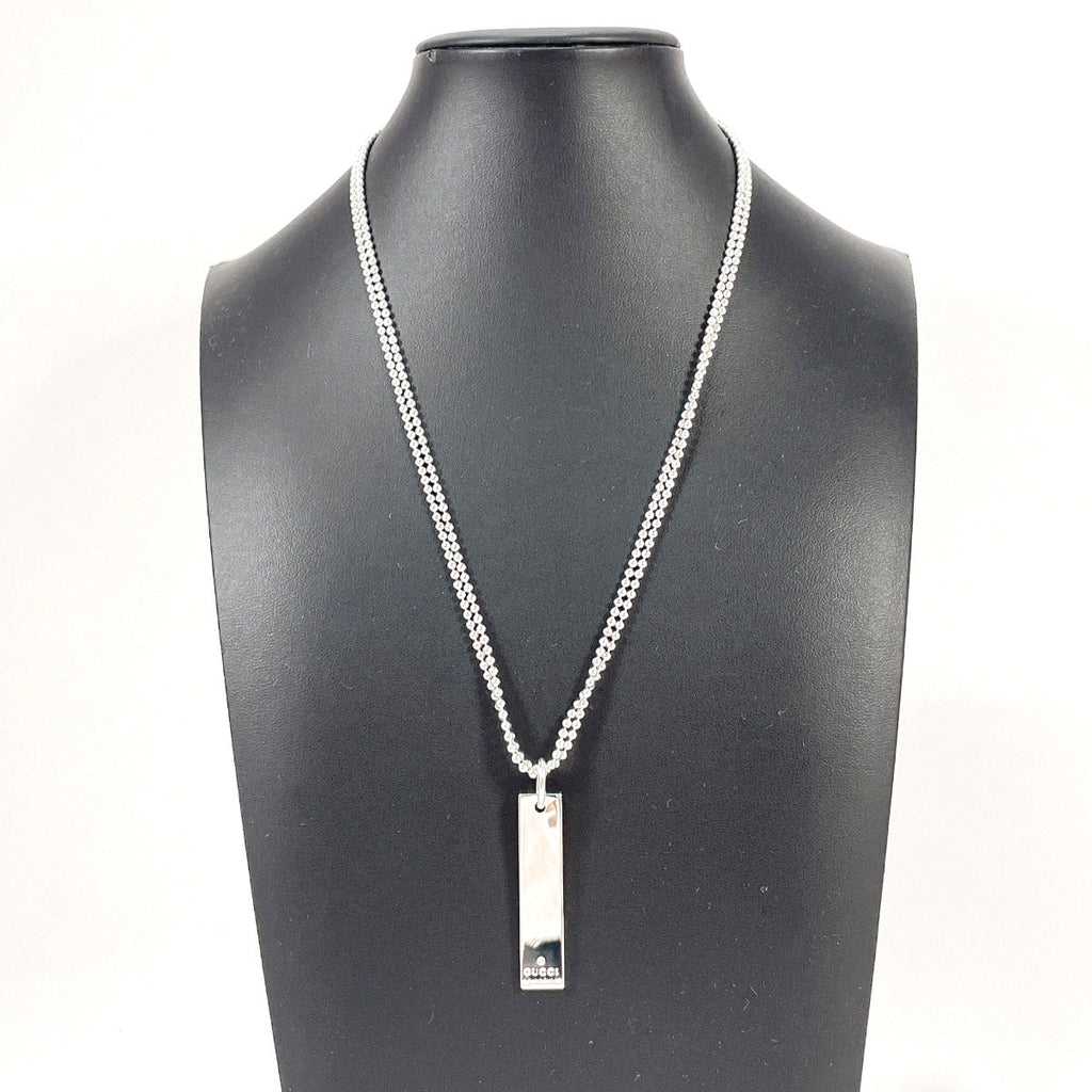 GUCCI Necklace plate Double ball Chain Silver925 Silver unisex Used