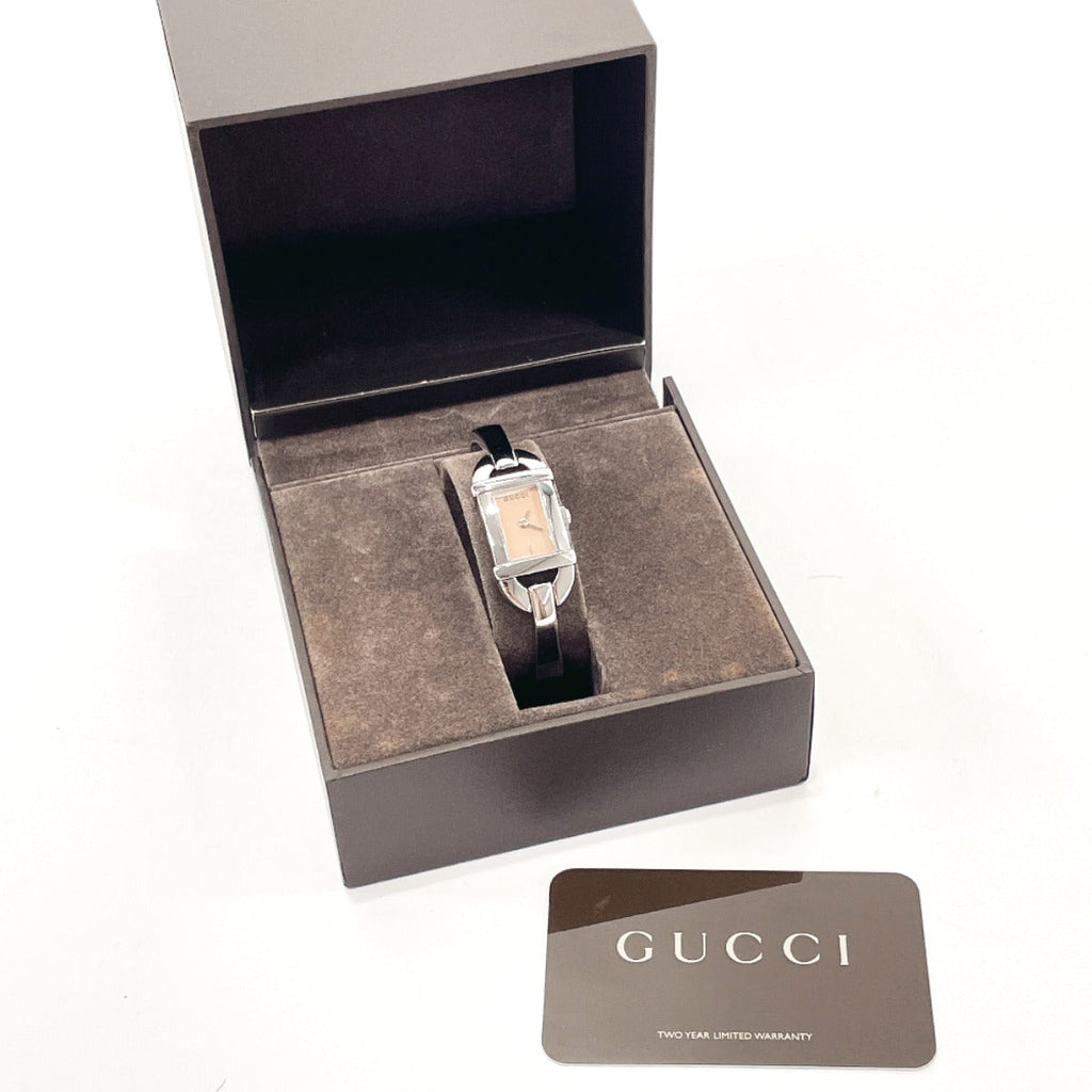 GUCCI Watches 6800L Bangle watch Stainless Steel/Stainless Steel Silver Silver Women Used