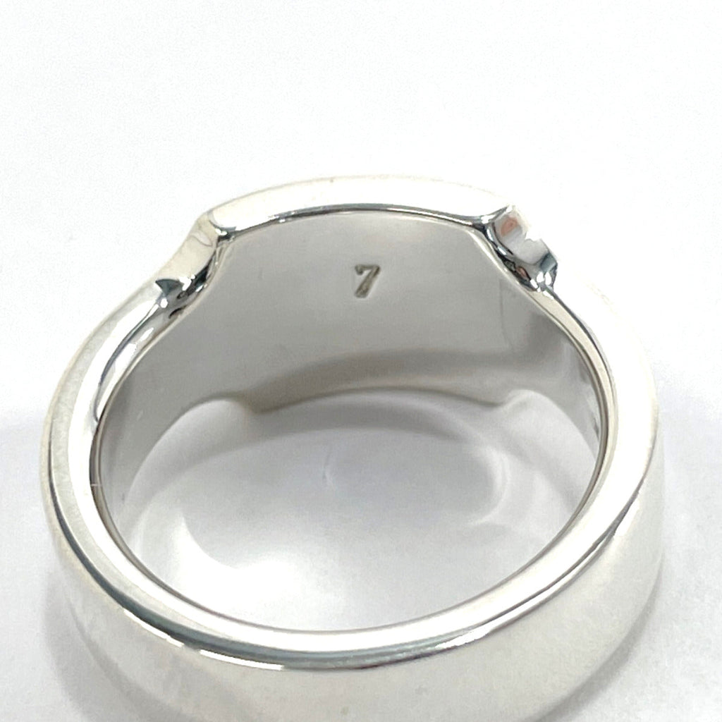 GUCCI Ring with logo Silver925 #7(JP Size) Silver Women Used