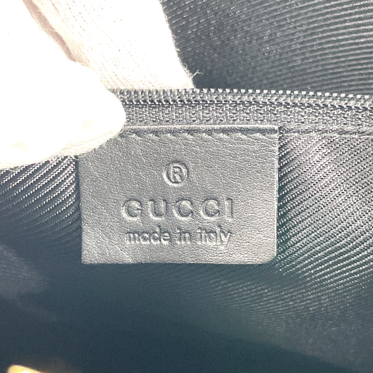 GUCCI Shoulder Bag 001・4231 one belt GG canvas/leather Black Women Used