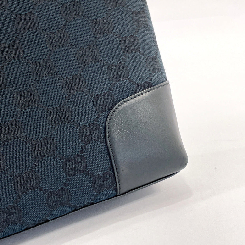 GUCCI Shoulder Bag 001・4231 one belt GG canvas/leather Black Women Used