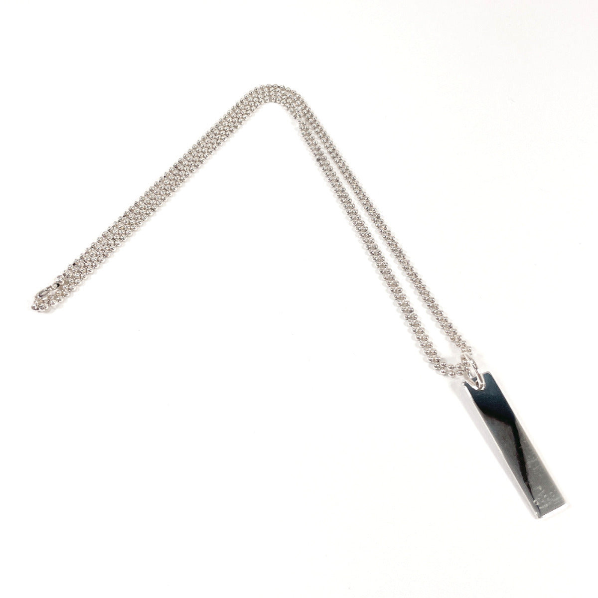 GUCCI Necklace plate Double Ball Chain Silver925 Silver unisex Used